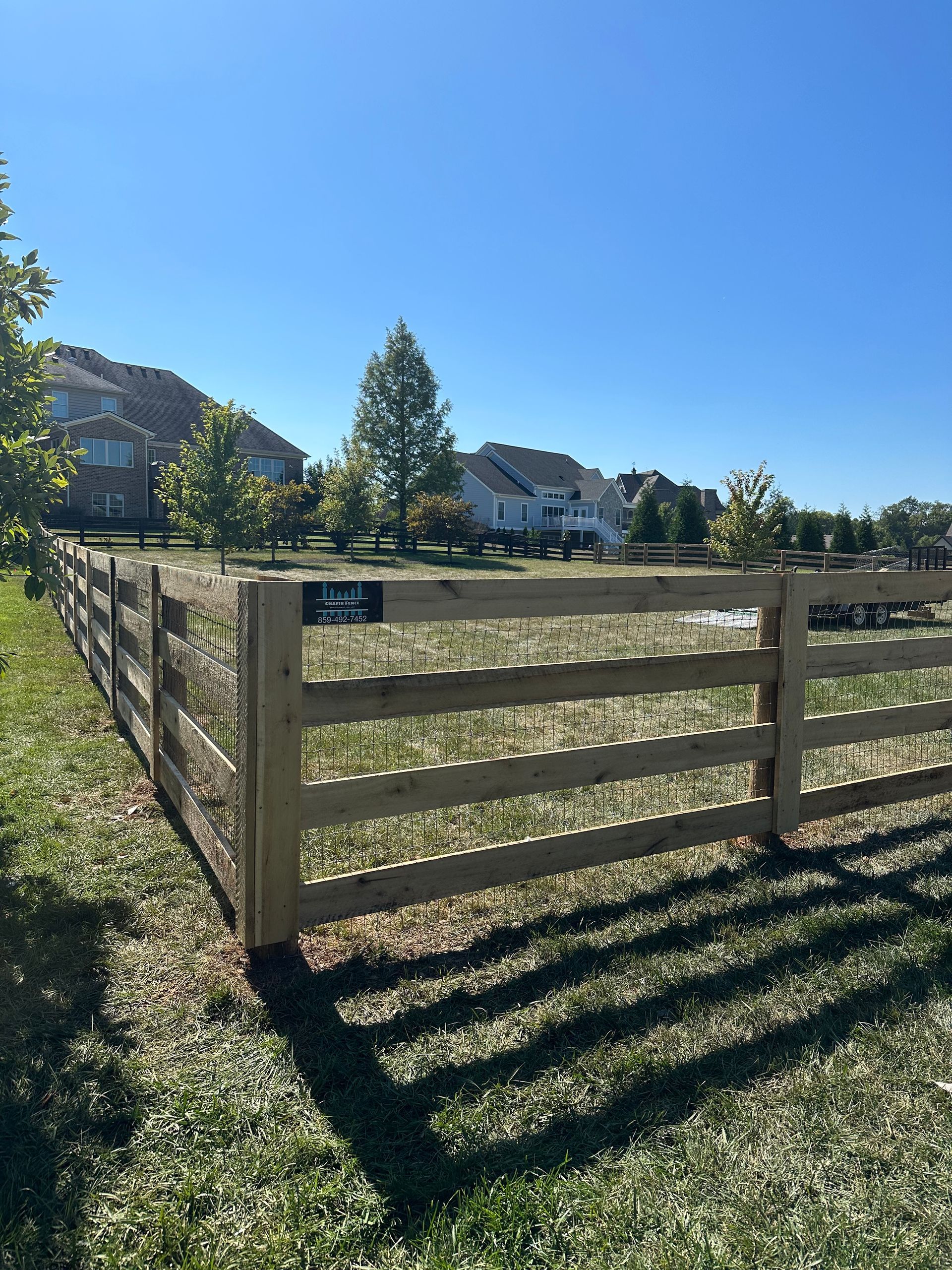 Kentucky four-board farm fence installed in Lexington KY