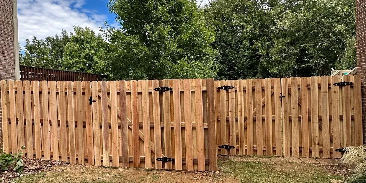 Shadowbox wood fence installed in Lexington KY