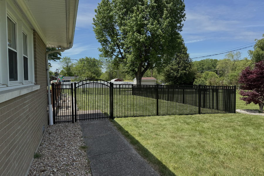 Custom aluminum fence project in Central Kentucky