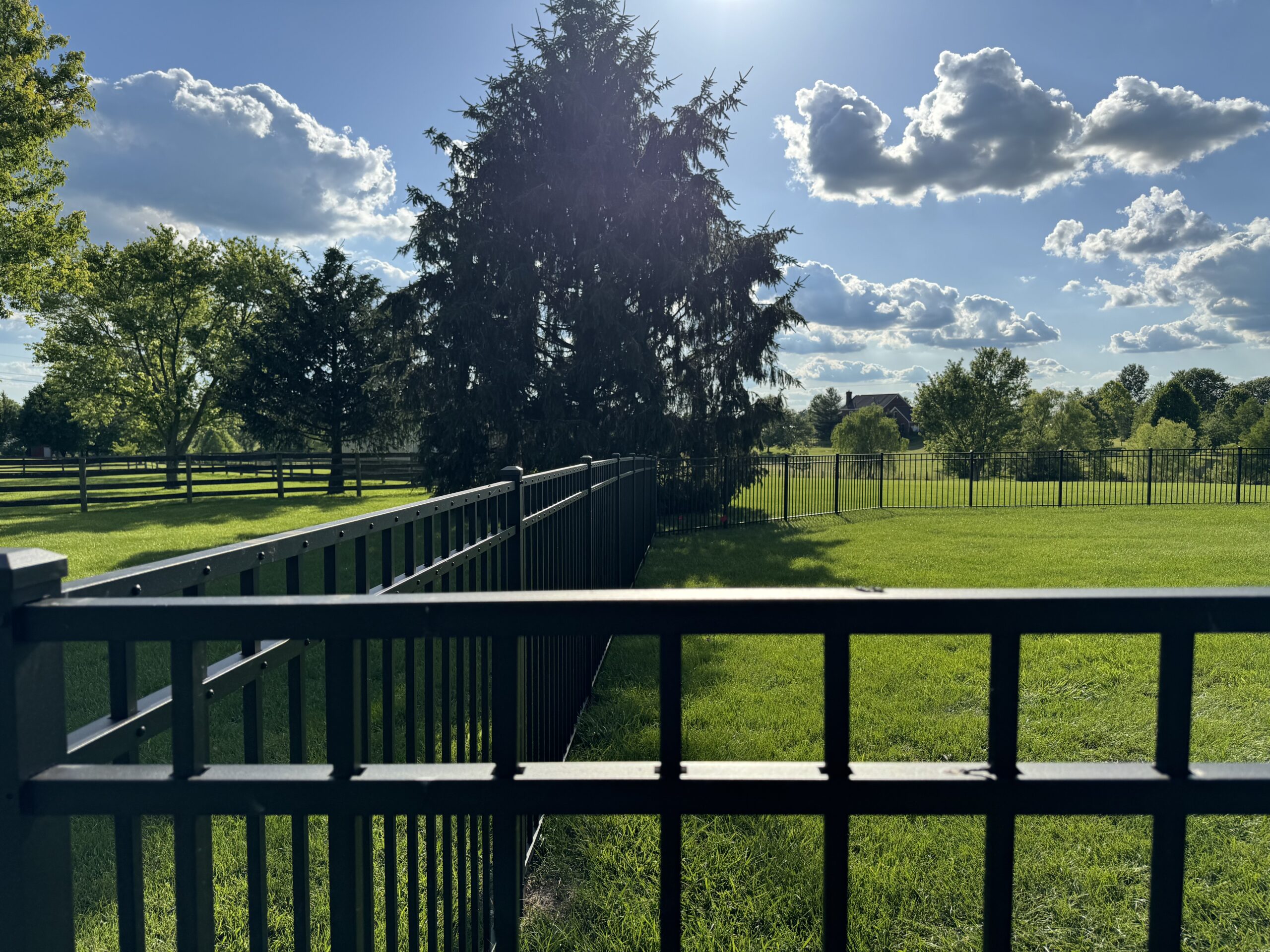 Chafin Fence aluminum installation project in Lexington Kentucky