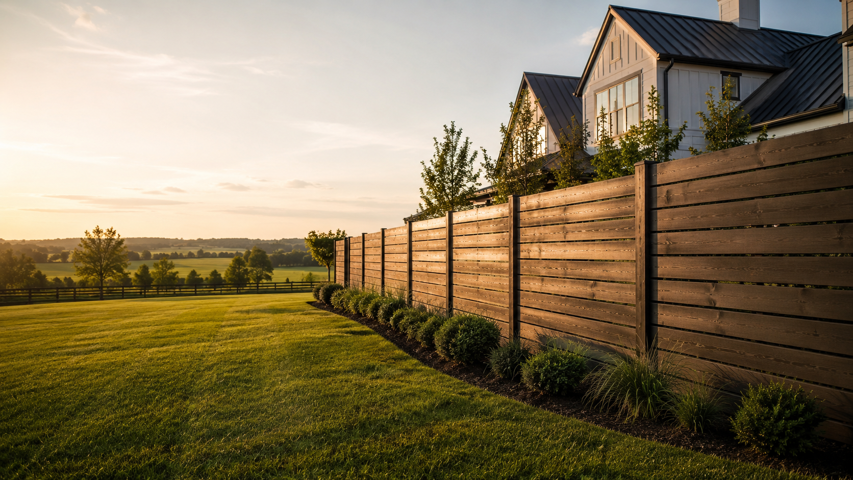 Luxury wood privacy fence, Central Kentucky